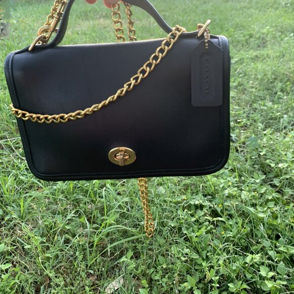 Vintage Coach Casino #9924 Crossbody Bag BLACK - Picture 4 of 16